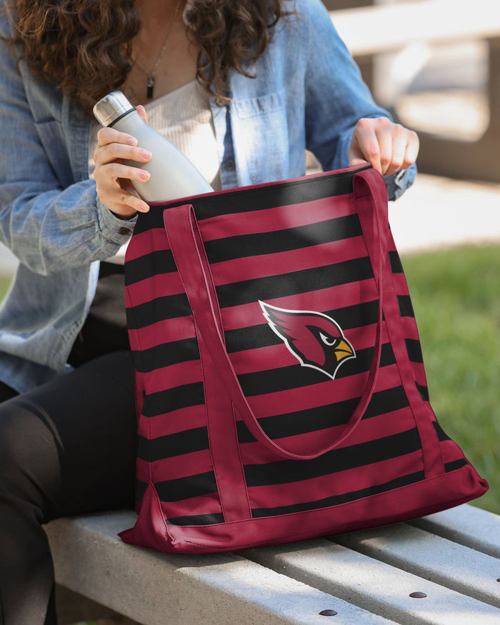 Arizona Cardinals Team Stripe Canvas Tote Bag FOCO - FOCO.com