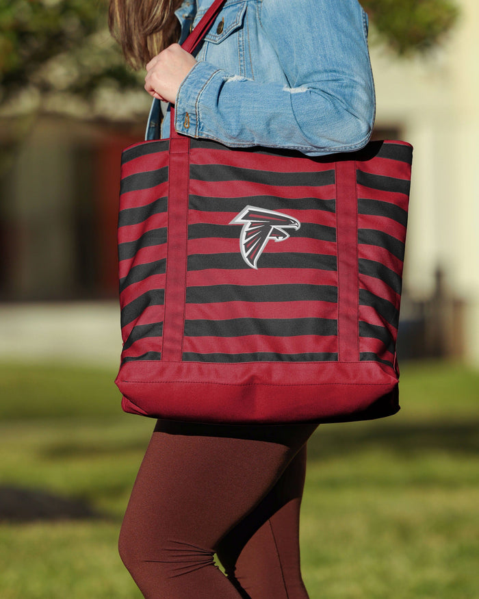 Atlanta Falcons Team Stripe Canvas Tote Bag FOCO - FOCO.com