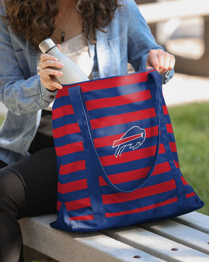 Buffalo Bills Team Stripe Canvas Tote Bag FOCO - FOCO.com