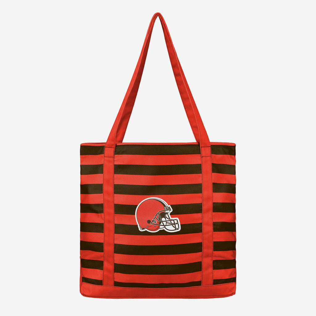 Cleveland Browns Team Stripe Canvas Tote Bag FOCO - FOCO.com