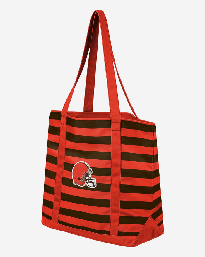 Cleveland Browns Team Stripe Canvas Tote Bag FOCO - FOCO.com