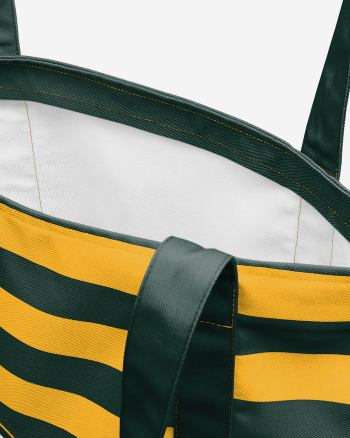 Green Bay Packers Team Stripe Canvas Tote Bag FOCO - FOCO.com