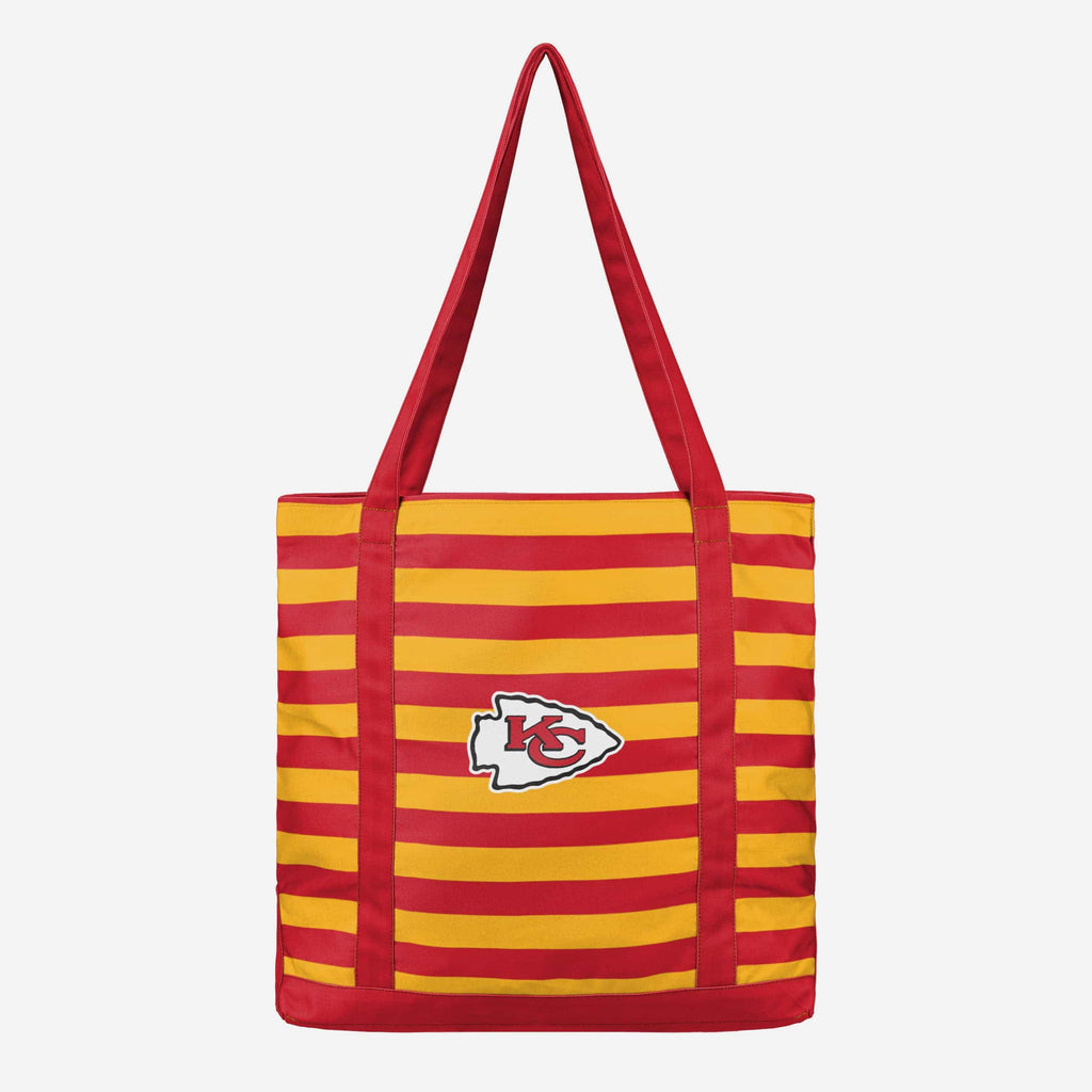 Kansas City Chiefs Team Stripe Canvas Tote Bag FOCO - FOCO.com