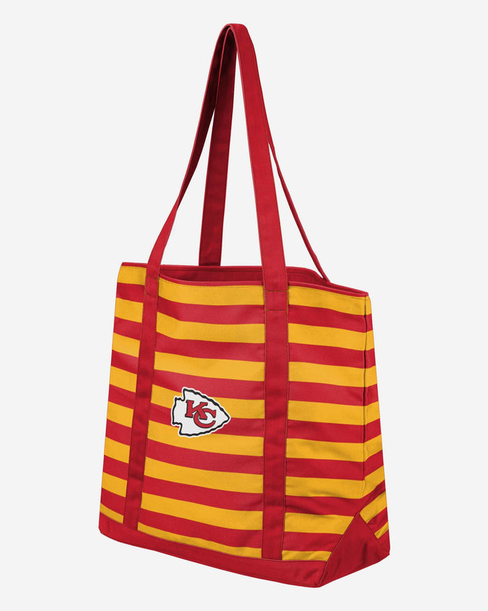 Kansas City Chiefs Team Stripe Canvas Tote Bag FOCO - FOCO.com