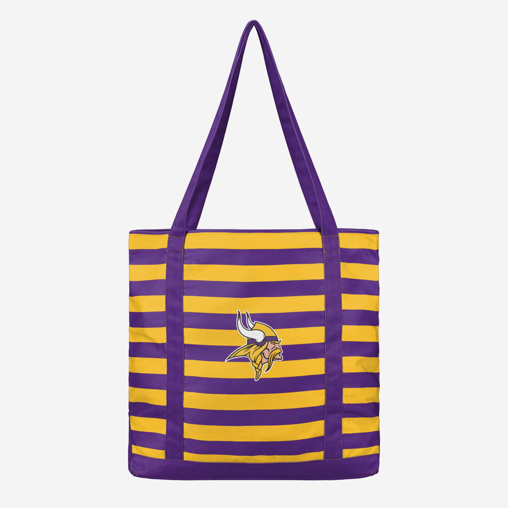 Minnesota Vikings Team Stripe Canvas Tote Bag FOCO - FOCO.com