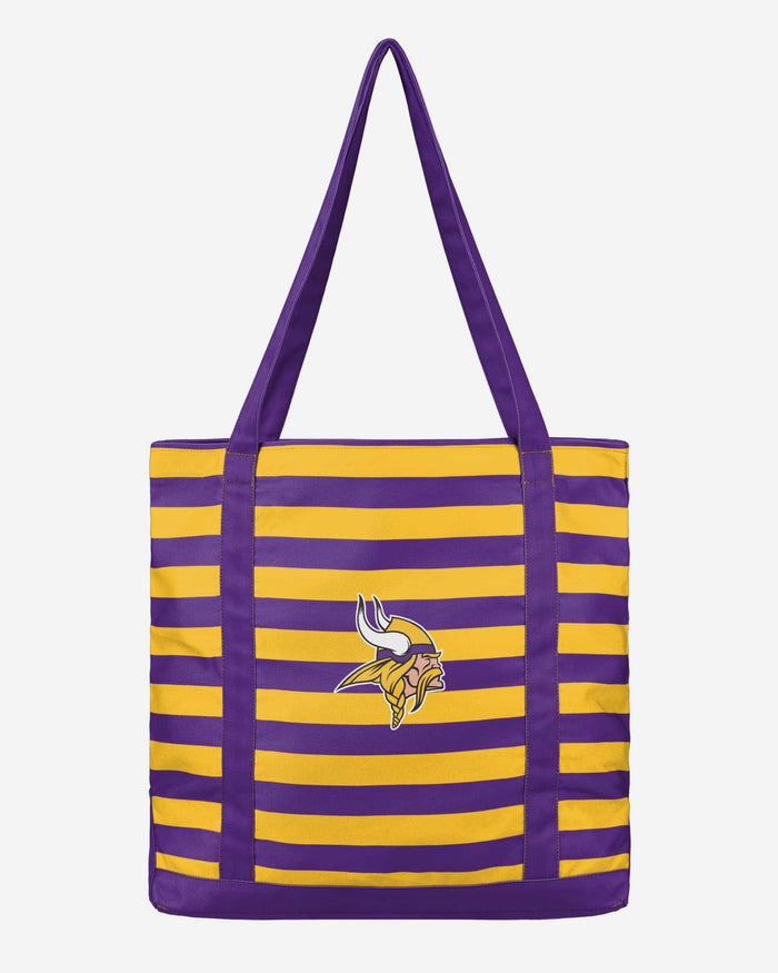 Minnesota Vikings Team Stripe Canvas Tote Bag FOCO - FOCO.com