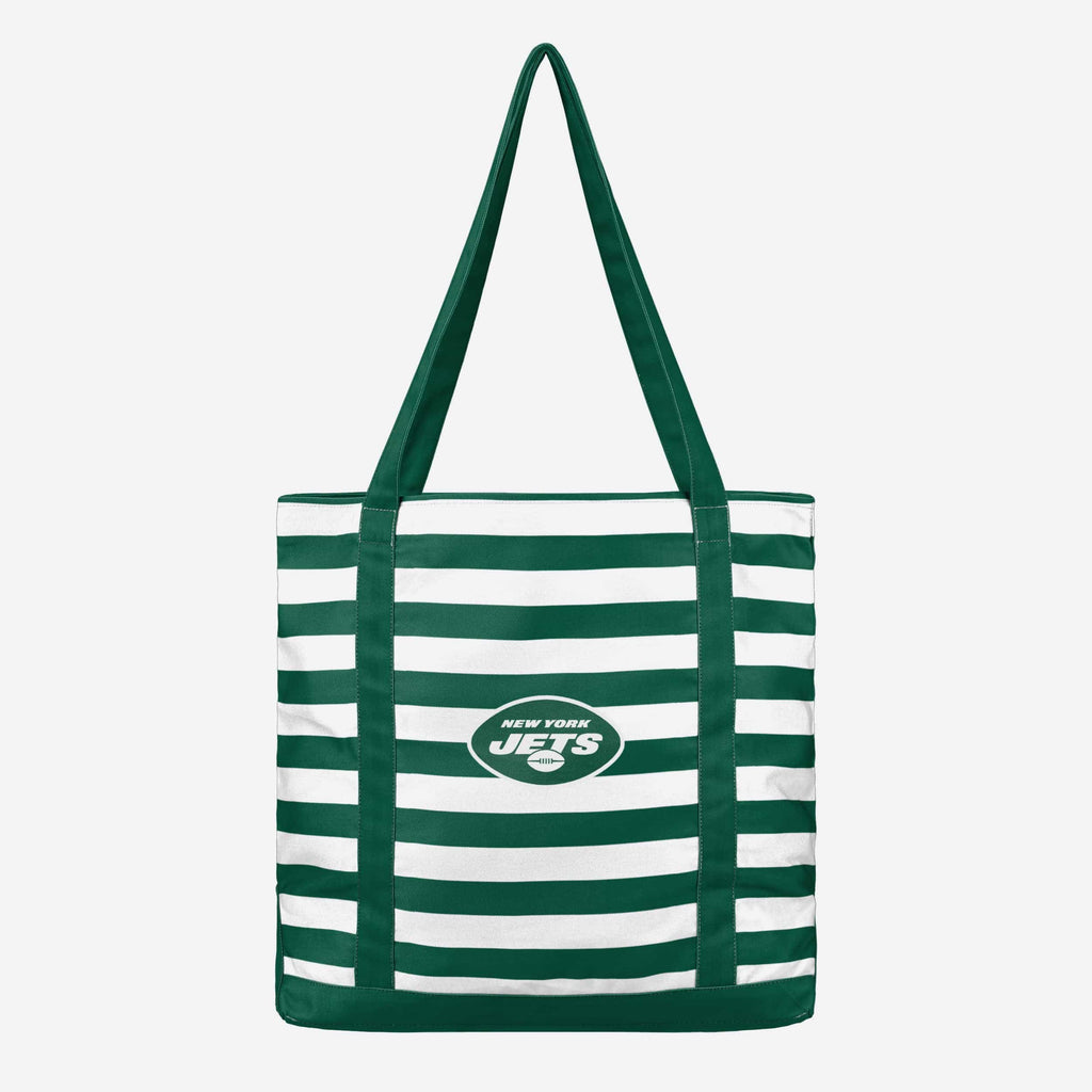 New York Jets Team Stripe Canvas Tote Bag FOCO - FOCO.com