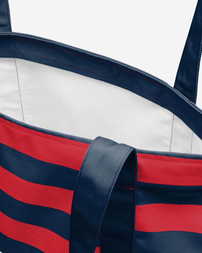 New England Patriots Team Stripe Canvas Tote Bag FOCO - FOCO.com