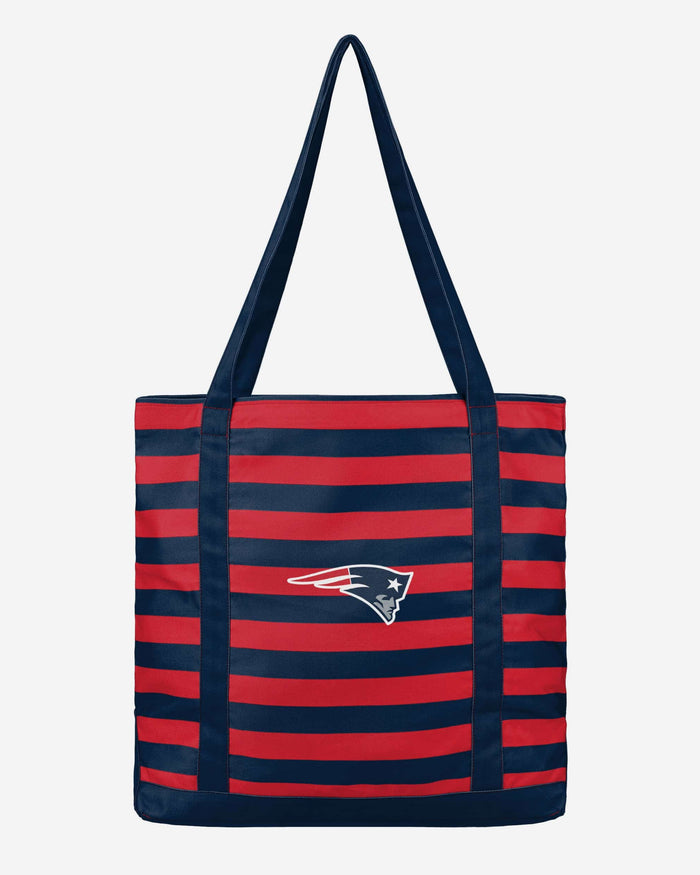 New England Patriots Team Stripe Canvas Tote Bag FOCO - FOCO.com