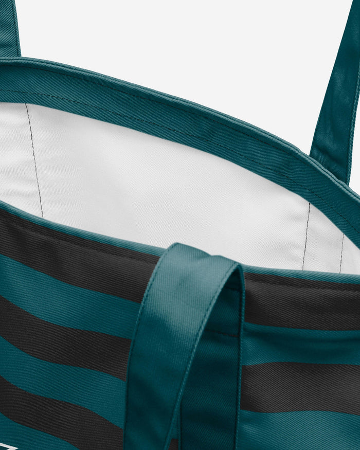 Philadelphia Eagles Team Stripe Canvas Tote Bag FOCO - FOCO.com