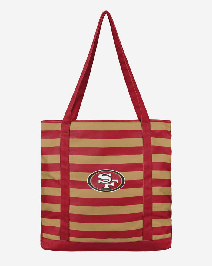 San Francisco 49ers Team Stripe Canvas Tote Bag FOCO - FOCO.com