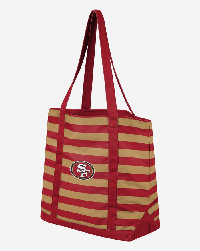 San Francisco 49ers Team Stripe Canvas Tote Bag FOCO - FOCO.com