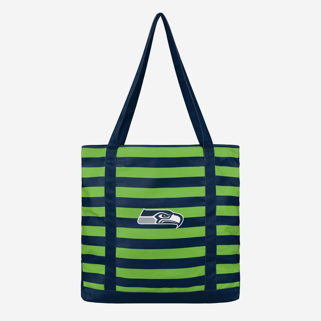 Seattle Seahawks Team Stripe Canvas Tote Bag FOCO - FOCO.com