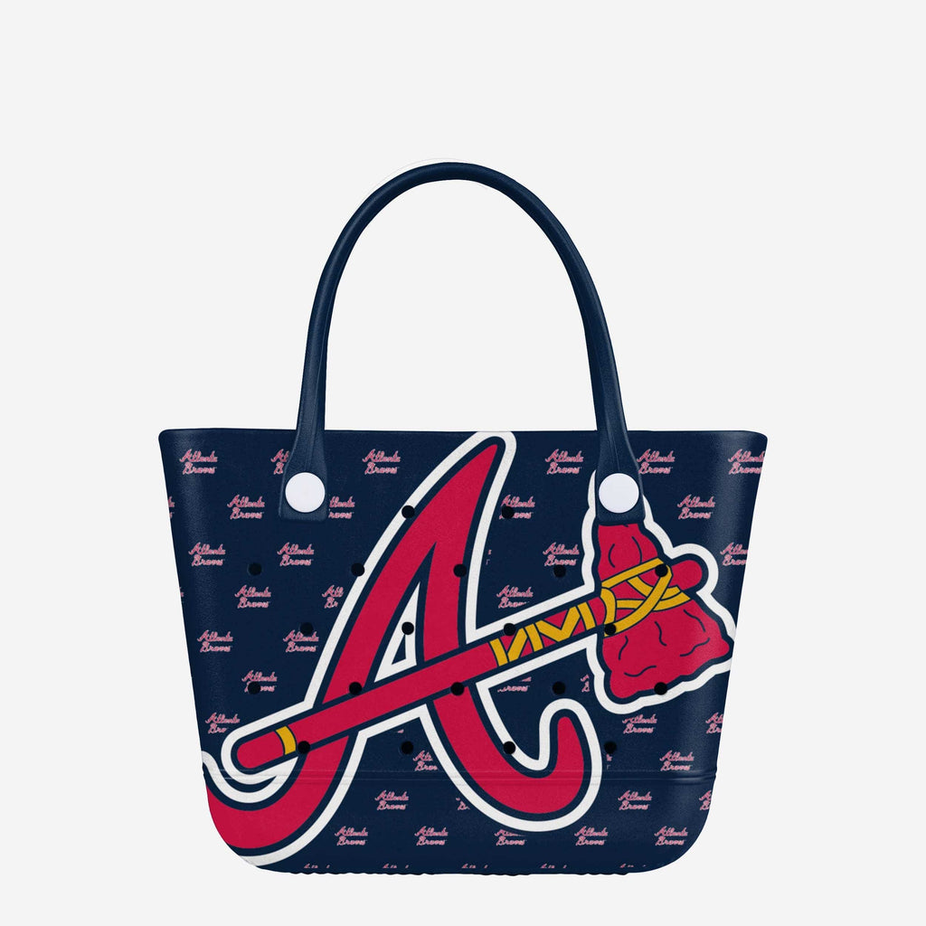 Atlanta Braves Big Logo Mini Print Tailgate Tote Bag FOCO - FOCO.com