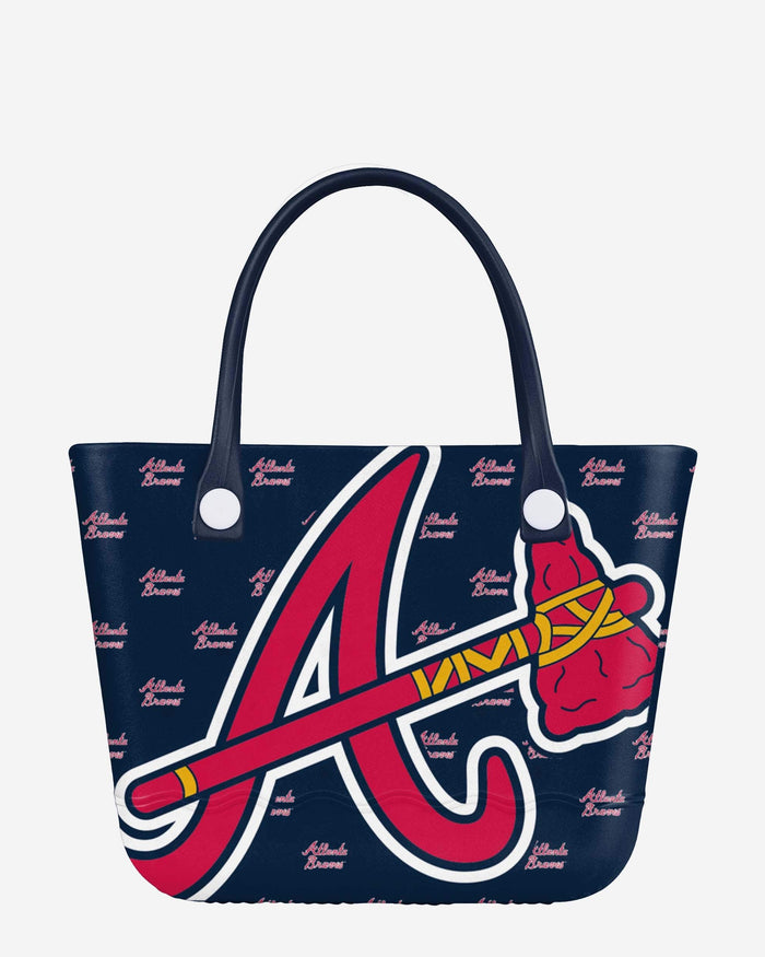 Atlanta Braves Big Logo Mini Print Tailgate Tote Bag FOCO - FOCO.com