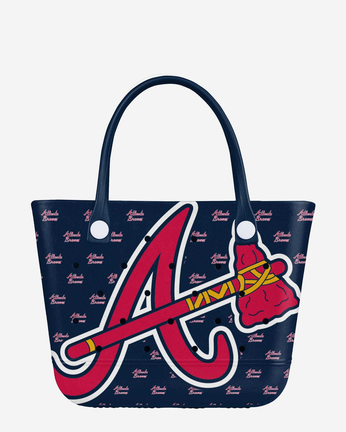 Atlanta Braves Big Logo Mini Print Tailgate Tote Bag FOCO - FOCO.com