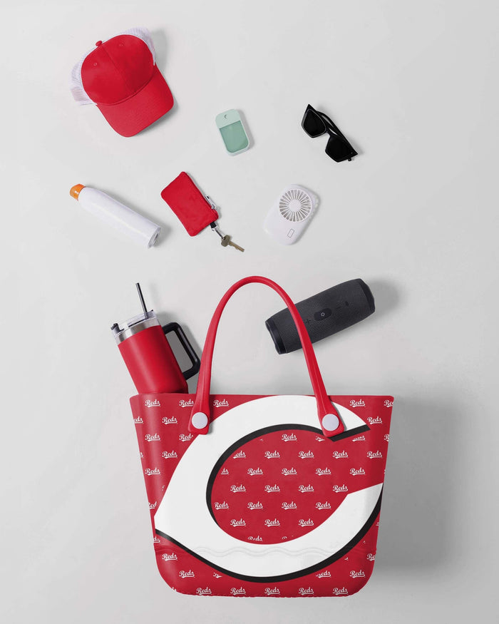 Cincinnati Reds Big Logo Mini Print Tailgate Tote Bag FOCO - FOCO.com