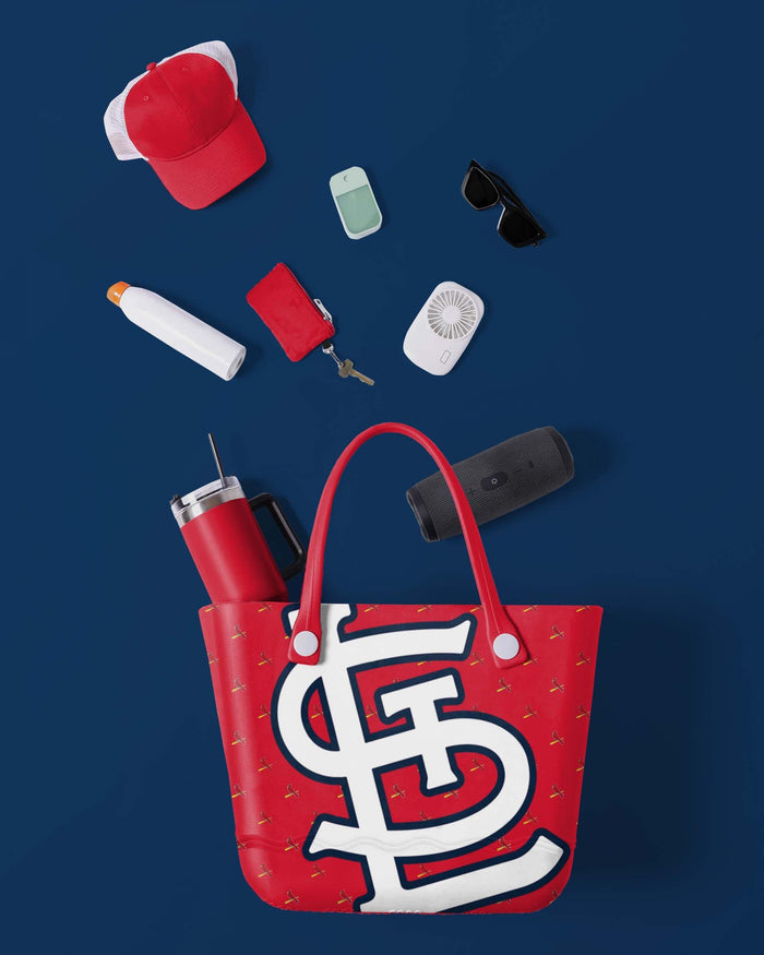 St Louis Cardinals Big Logo Mini Print Tailgate Tote Bag FOCO - FOCO.com