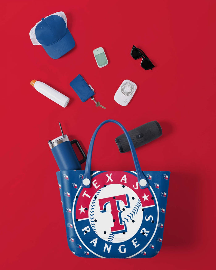 Texas Rangers Big Logo Mini Print Tailgate Tote Bag FOCO - FOCO.com