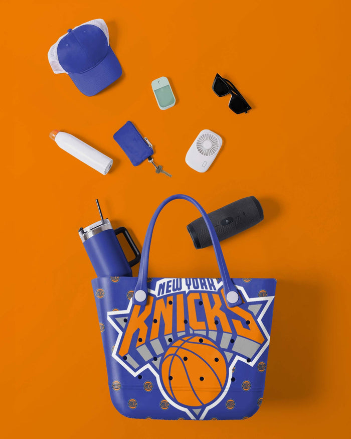 New York Knicks Big Logo Mini Print Tailgate Tote Bag FOCO - FOCO.com