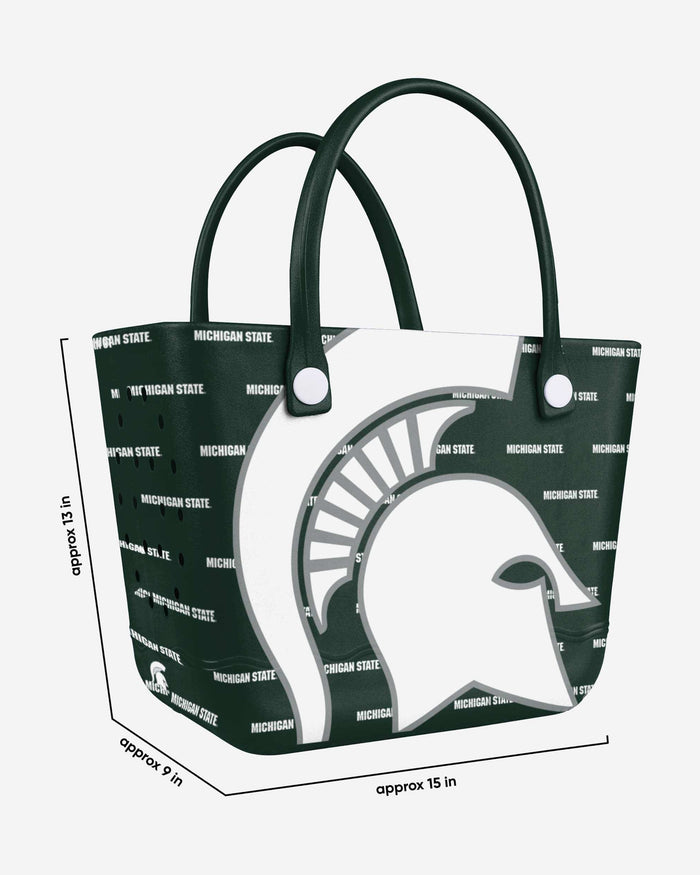 Michigan State Spartans Big Logo Mini Print Tailgate Tote Bag FOCO - FOCO.com