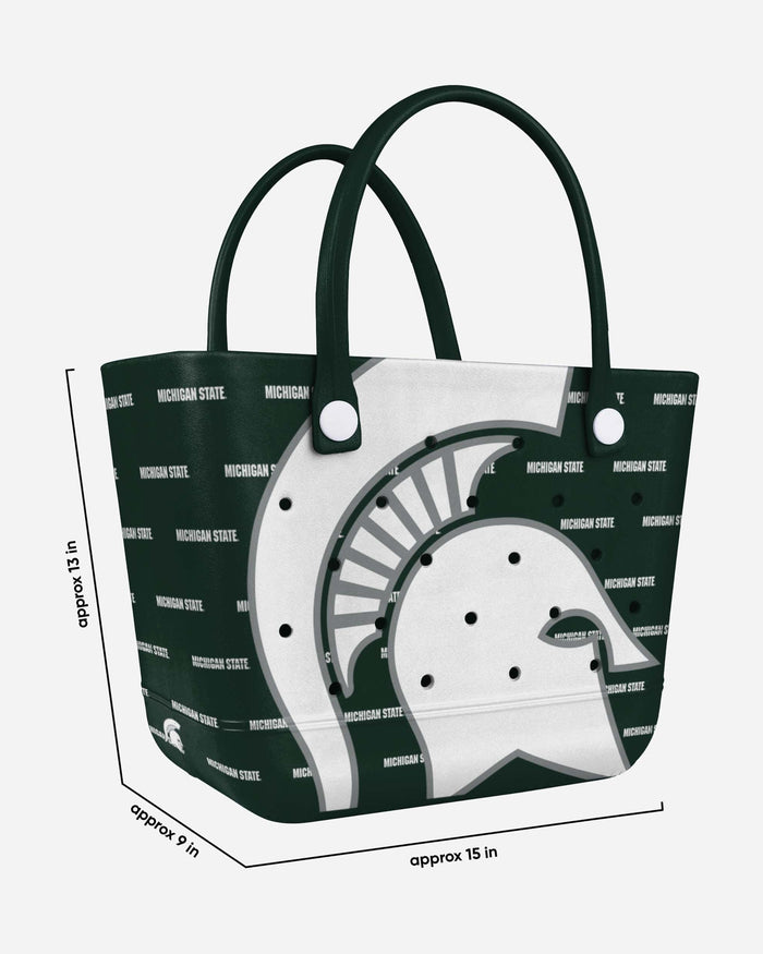 Michigan State Spartans Big Logo Mini Print Tailgate Tote Bag FOCO - FOCO.com