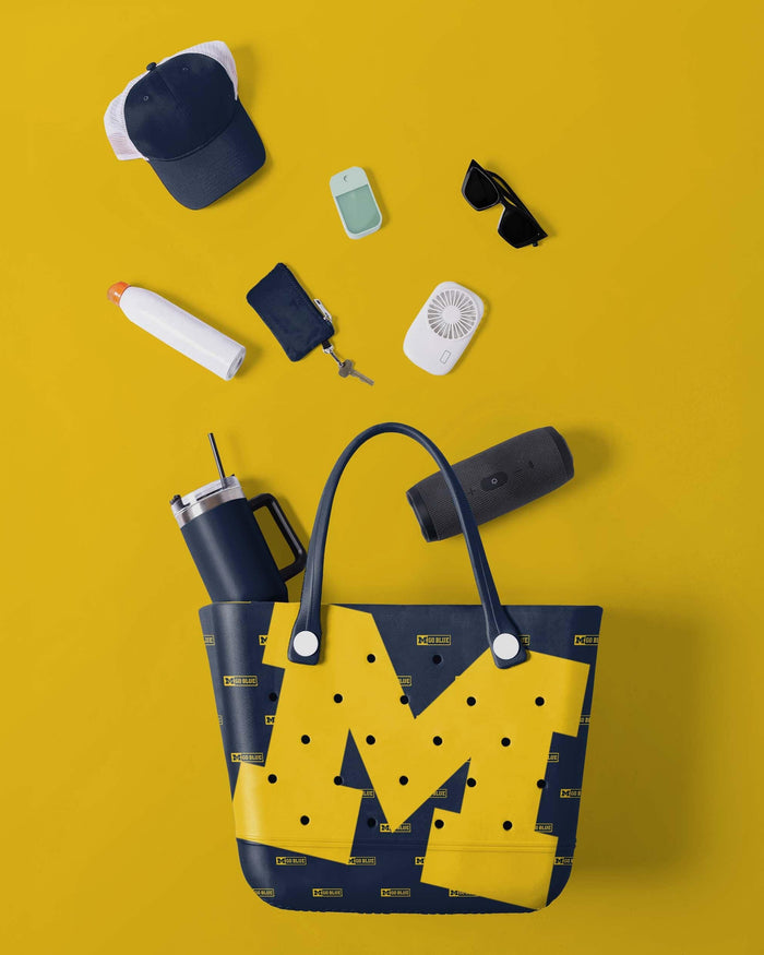 Michigan Wolverines Big Logo Mini Print Tailgate Tote Bag FOCO - FOCO.com