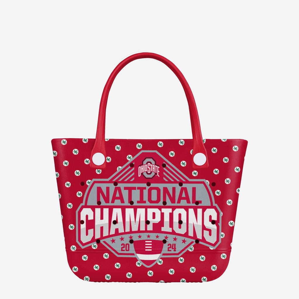 Ohio State Buckeyes 2024 Football National Champions Big Logo Mini Print Tailgate Tote Bag FOCO - FOCO.com