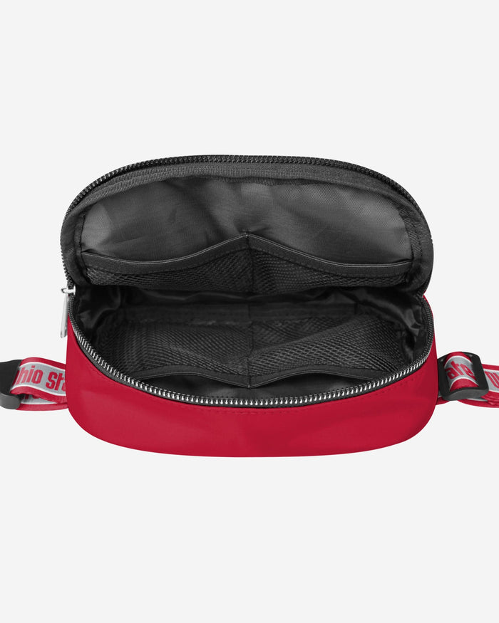 Ohio State Buckeyes 2024 Football National Champions Large Team Wordmark Crossbody Belt Bag FOCO - FOCO.com