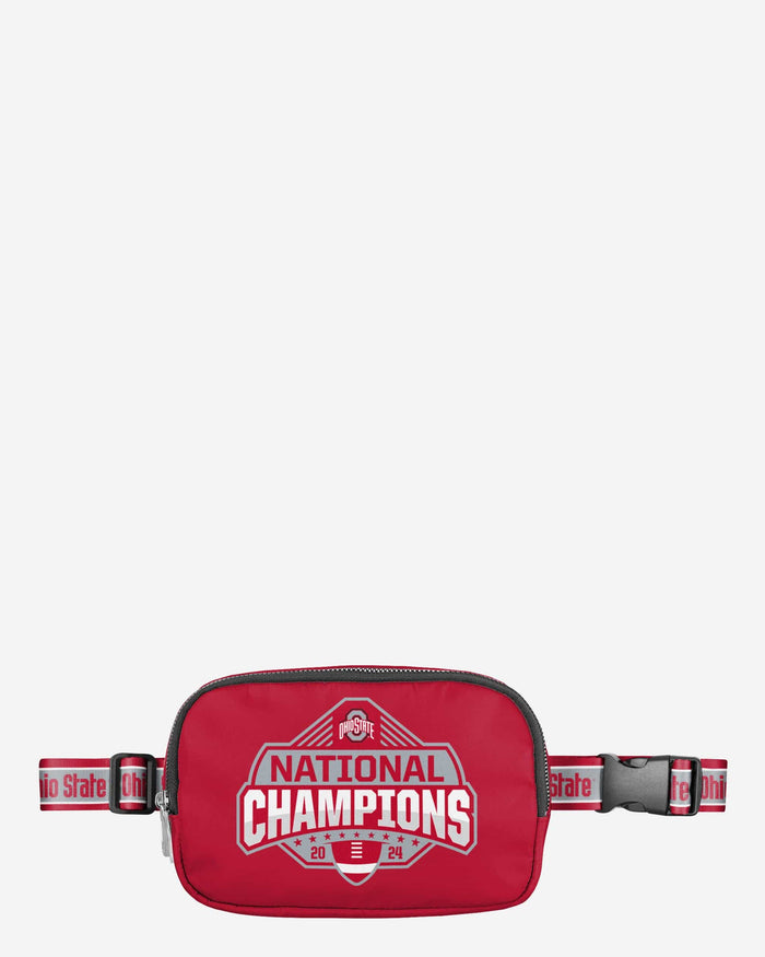 Ohio State Buckeyes 2024 Football National Champions Large Team Wordmark Crossbody Belt Bag FOCO - FOCO.com