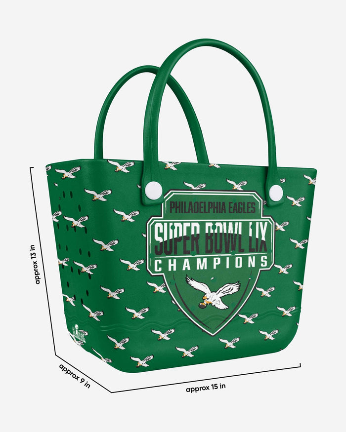 Philadelphia Eagles Super Bowl LIX Champions Kelly Green Tailgate Tote Bag FOCO - FOCO.com