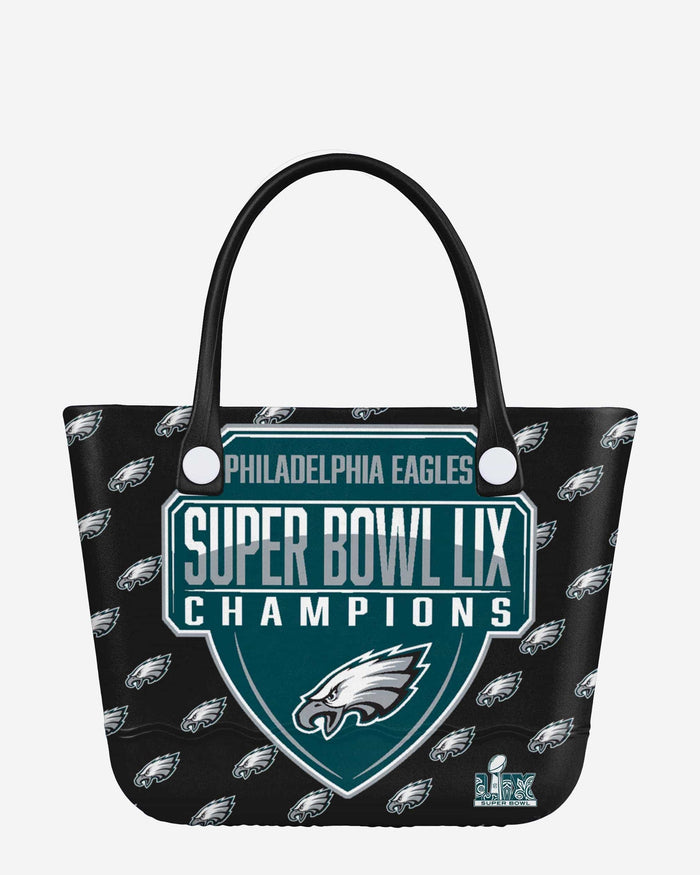 Philadelphia Eagles Super Bowl LIX Champions Big Logo Mini Print Tailgate Tote Bag FOCO - FOCO.com