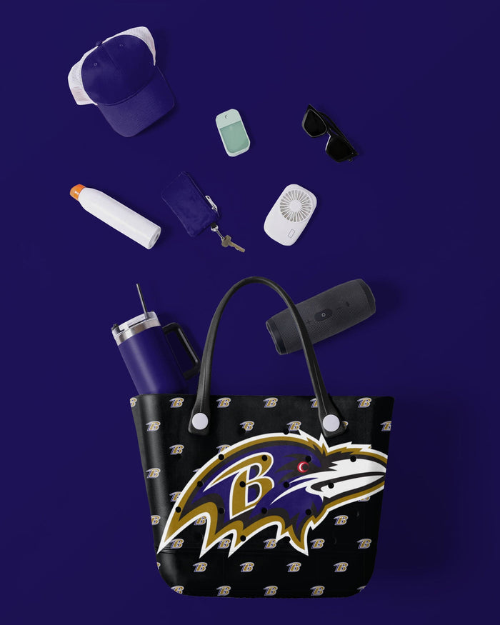 Baltimore Ravens Big Logo Mini Print Tailgate Tote Bag FOCO - FOCO.com