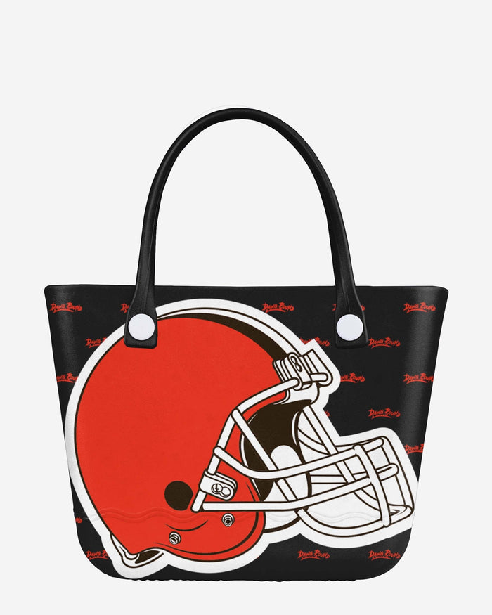 Cleveland Browns Big Logo Mini Print Tailgate Tote Bag