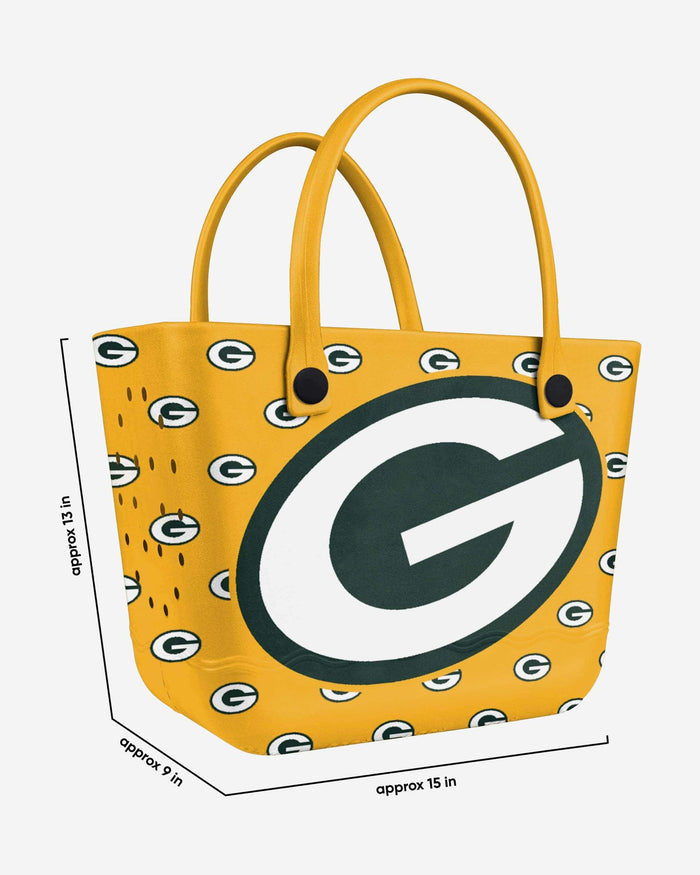 Green Bay Packers Big Logo Mini Print Tailgate Tote Bag