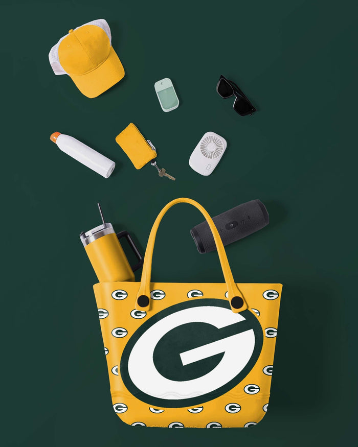 Green Bay Packers Big Logo Mini Print Tailgate Tote Bag