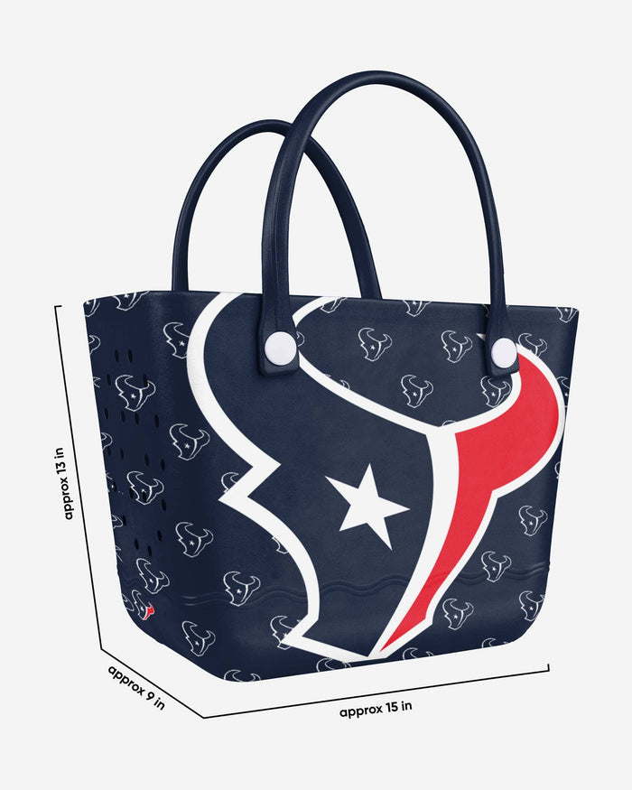 Houston Texans Big Logo Mini Print Tailgate Tote Bag