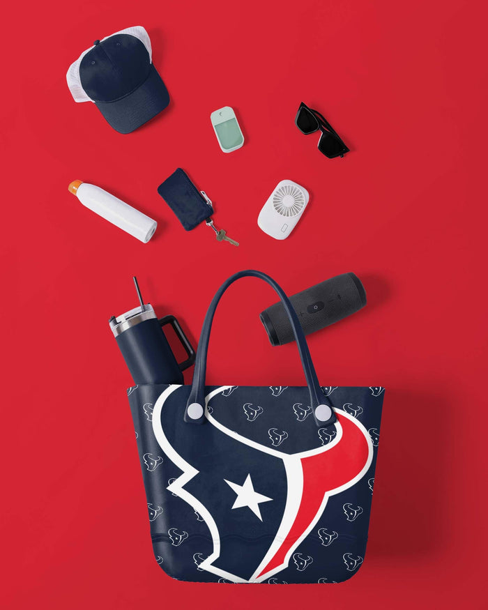 Houston Texans Big Logo Mini Print Tailgate Tote Bag