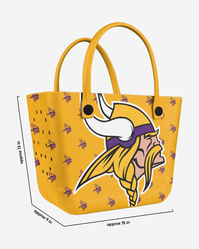 Minnesota Vikings Big Logo Mini Print Tailgate Tote Bag