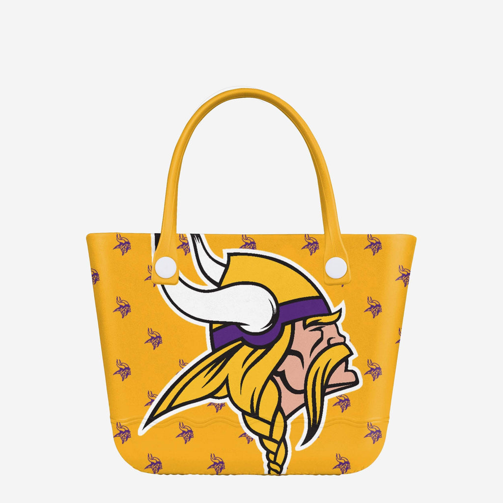 Minnesota Vikings Big Logo Mini Print Tailgate Tote Bag