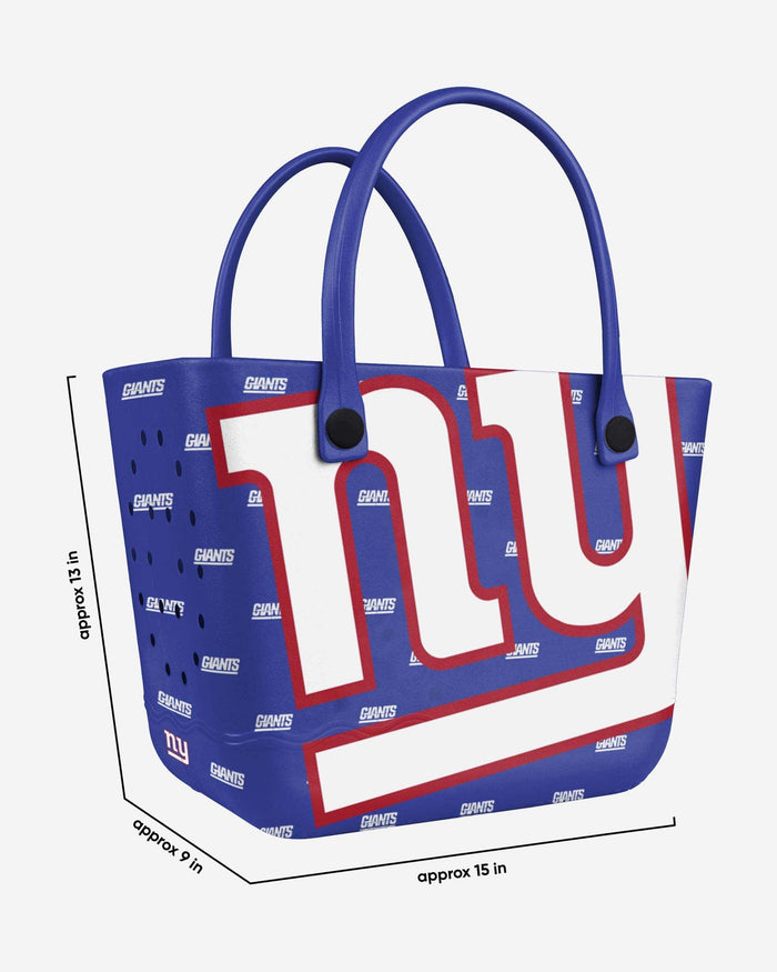 New York Giants Big Logo Mini Print Tailgate Tote Bag