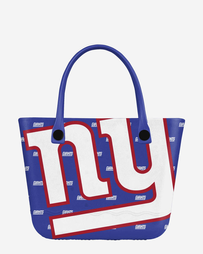 New York Giants Big Logo Mini Print Tailgate Tote Bag