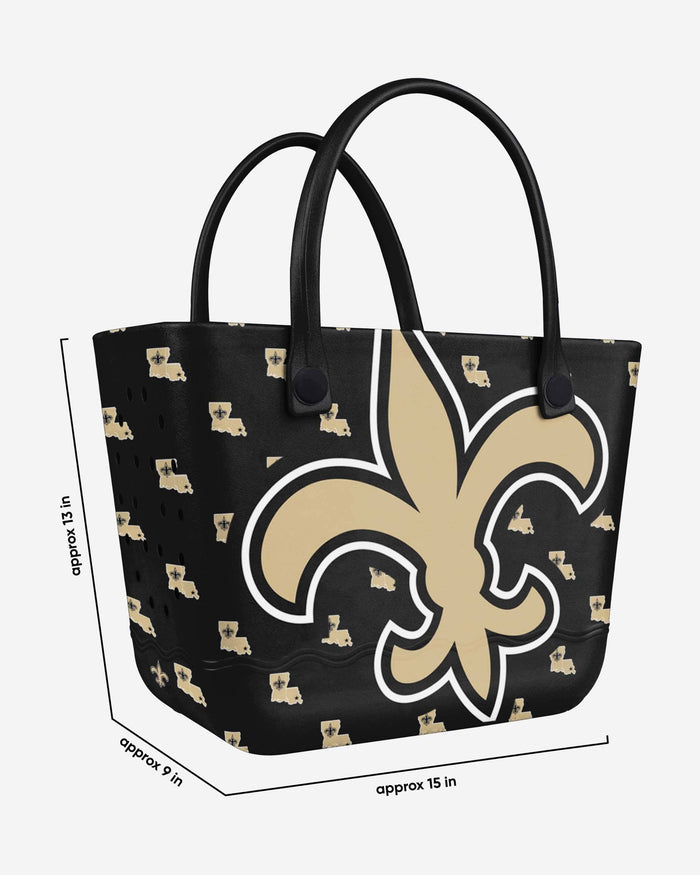 New Orleans Saints Big Logo Mini Print Tailgate Tote Bag