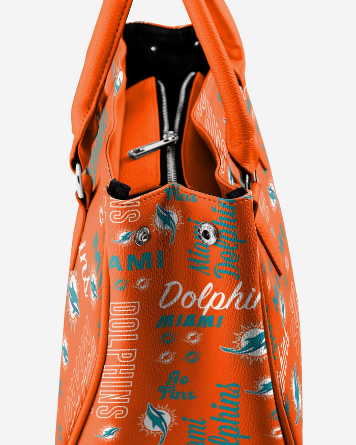 Miami Dolphins Spirited Style Printed Collection Purse FOCO - FOCO.com