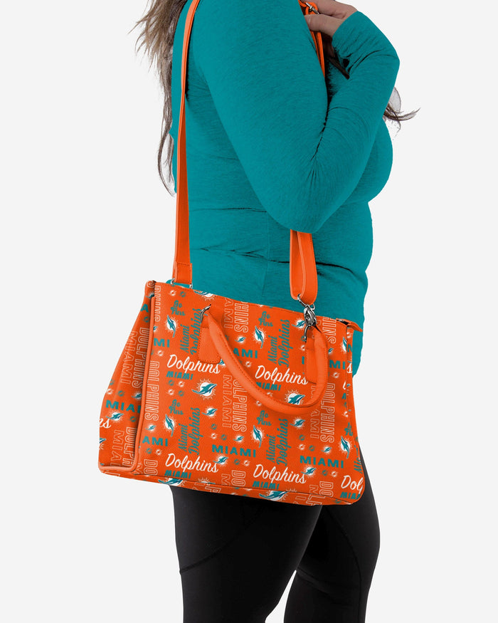 Miami Dolphins Spirited Style Printed Collection Purse FOCO - FOCO.com