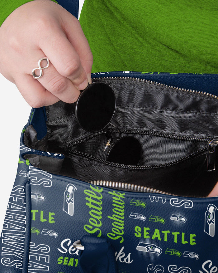 Seattle Seahawks Spirited Style Printed Collection Purse FOCO - FOCO.com