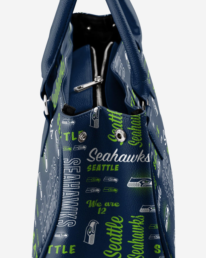 Seattle Seahawks Spirited Style Printed Collection Purse FOCO - FOCO.com