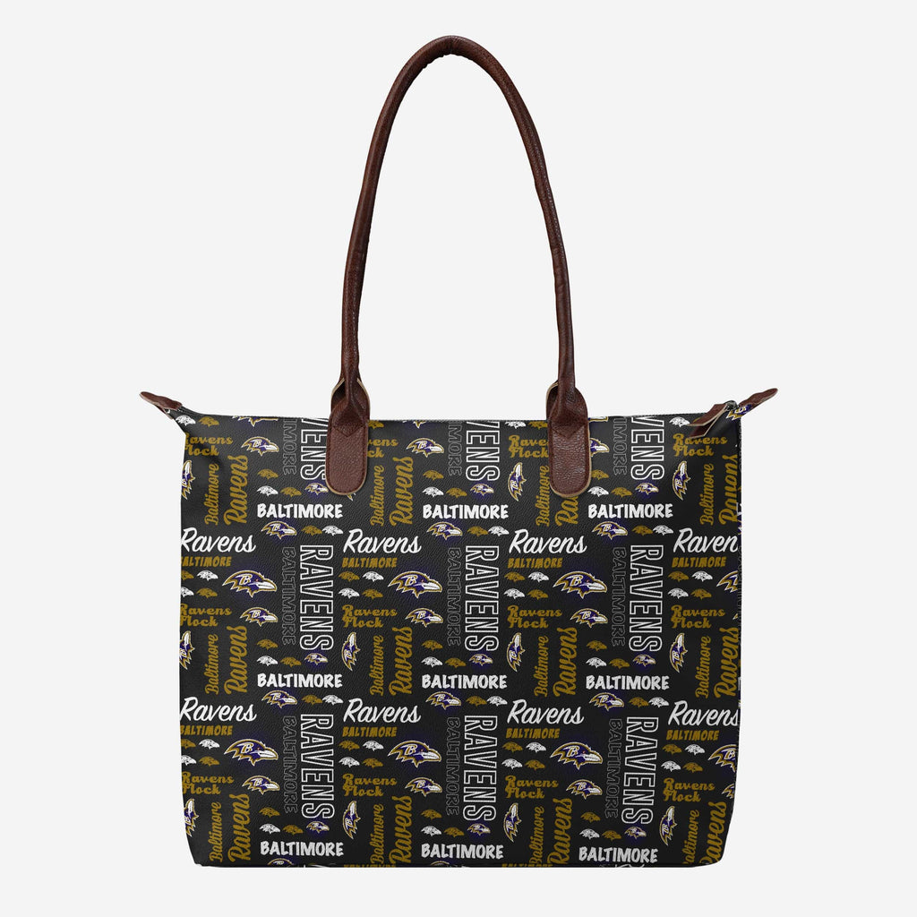 Baltimore Ravens Spirited Style Printed Collection Tote Bag FOCO - FOCO.com