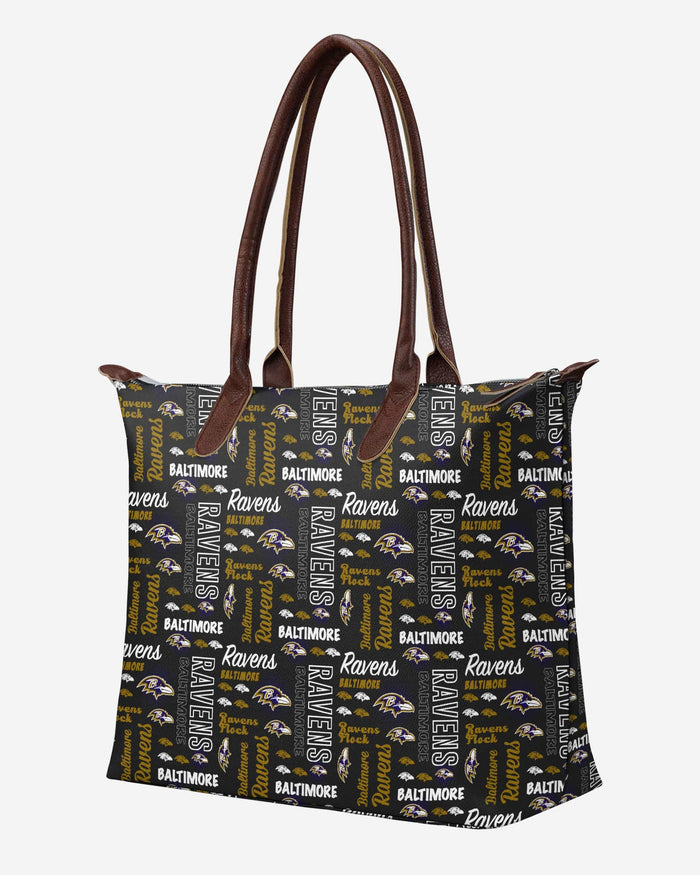 Baltimore Ravens Spirited Style Printed Collection Tote Bag FOCO - FOCO.com