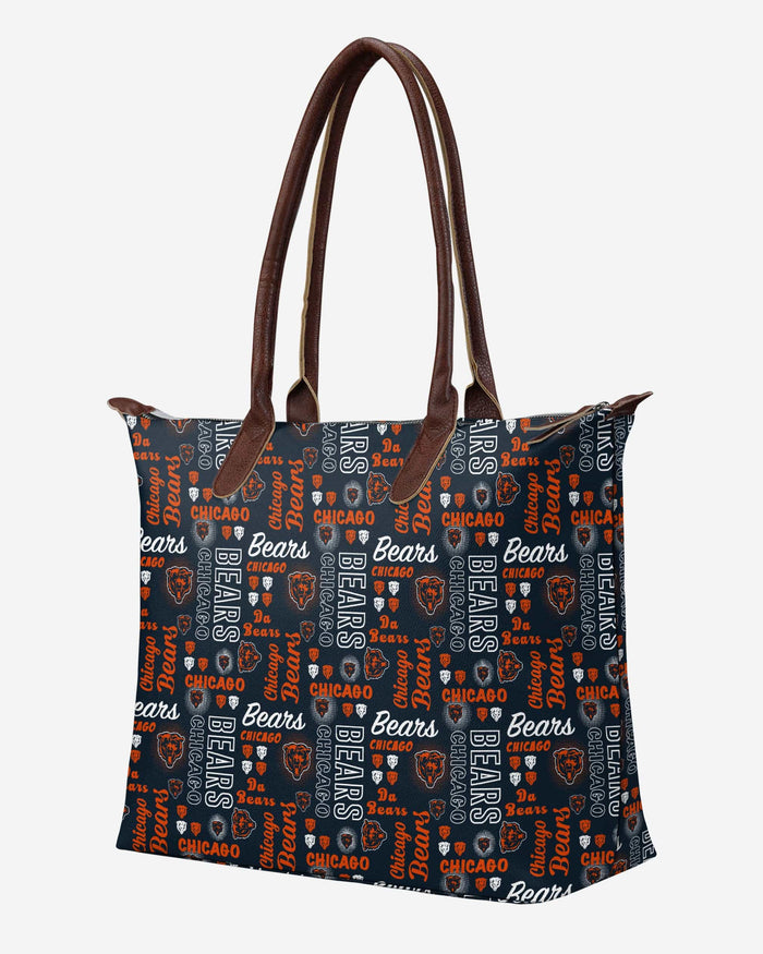 Chicago Bears Spirited Style Printed Collection Tote Bag FOCO - FOCO.com